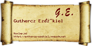 Guthercz Ezékiel névjegykártya